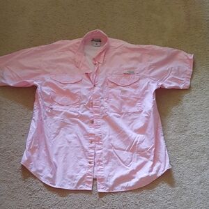 Columbia Pink Casual Button Down Shirt Lightweight
